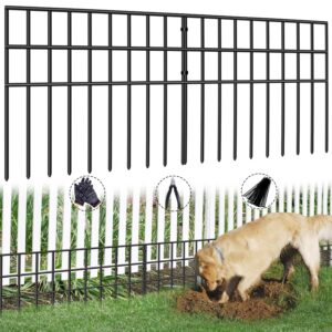 42.5ft(L) x 13in(H) Animal Barrier Fence, 30 Panels No Dig Garden Fence for Dog Rabbit, Rustproof Anti Digging Barrier, Garden Edging Border Ground Defense for Outdoor, Yard, Patio