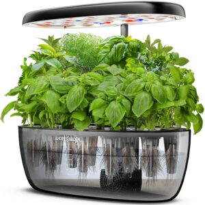 Ahopegarden Indoor Garden Hydroponics Growing System: 12 Pods Plant Germination Kit Garden Kit Growth Lamp Countertop with LED Grow Light Hydrophonic Planter Grower Harvest...