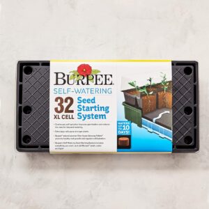 Burpee XL Self-Watering Growing System Indoor Seed Starting 10" W x 20" L x 5" H, 1 Kit (32 Cells)